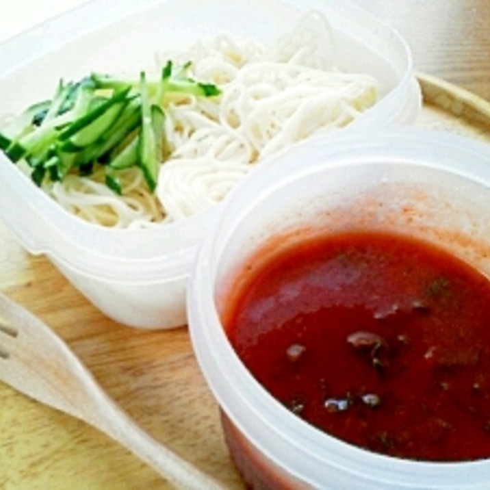 トマトつけ麺de夏のひんやり弁当♪